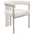 Bowery Hill Contemporary Stone Velvet Dining Chair (Set of 2)