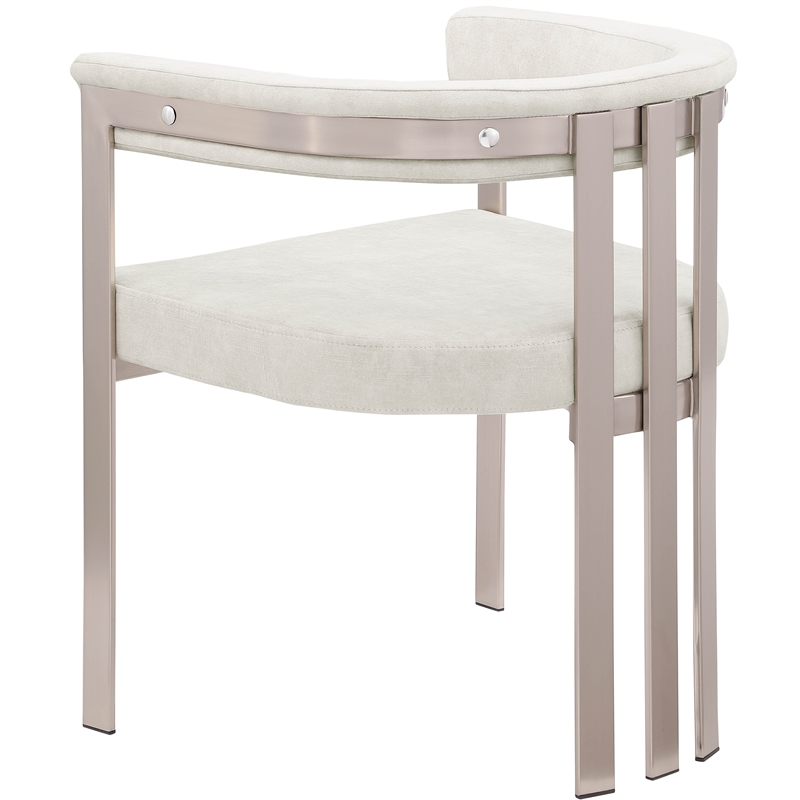 Bowery Hill Contemporary Stone Velvet Dining Chair (Set of 2)