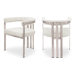 Bowery Hill Contemporary Stone Velvet Dining Chair (Set of 2)