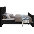 Bowery Hill Contemporary Solid Wood Frame Black Boucle Fabric Full Bed