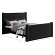 Bowery Hill Contemporary Solid Wood Frame Black Boucle Fabric Full Bed