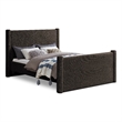 Bowery Hill Contemporary Solid Wood Frame Brown Boucle Fabric Queen Bed