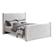 Bowery Hill Contemporary Solid Wood Frame Cream Boucle Fabric Queen Bed