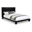 Bowery Hill Modern / Contemporary Solid Ash Wood Black Queen Bed