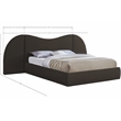 Bowery Hill Contemporary Brown Boucle Durable Fabric King Bed
