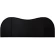 Bowery Hill Contemporary Black Linen Textured Fabric Queen Bed