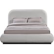 Bowery Hill Contemporary Grey Chenille Durable Fabric Queen Bed