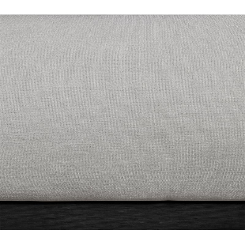 Bowery Hill Contemporary Grey Chenille Durable Fabric Queen Bed