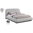 Bowery Hill Contemporary Grey Chenille Durable Fabric Queen Bed