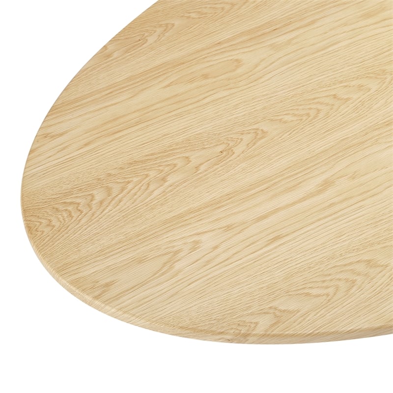 Bowery Hill Modern / Contemporary Rich Oak Wood Veneer Dining Table