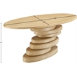 Bowery Hill Modern / Contemporary Rich Oak Wood Veneer Dining Table