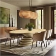 Bowery Hill Modern / Contemporary Rich Oak Wood Veneer Dining Table