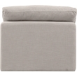 Bowery Hill Contemporary Linen Fabric Armless Chair in Beige