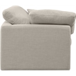 Bowery Hill Contemporary Linen Durable Fabric Corner Chair in Beige
