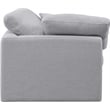 Bowery Hill Contemporary Linen Durable Fabric Corner Chair in Gray