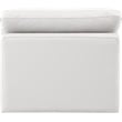 Bowery Hill Contemporary Vegan Leather Armless Chair in Cream