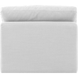 Bowery Hill Contemporary Durable Fabric Armless Chair in White