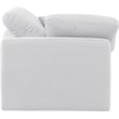 Bowery Hill Contemporary Durable Fabric Corner Chair in White