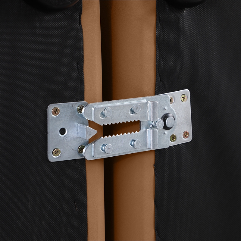 Bowery Hill Contemporary Vegan Leather Armless Chair in Cognac Orange