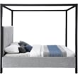 Bowery Hill Contemporary Rich Grey Boucle Durable Fabric Queen Bed