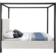 Bowery Hill Contemporary Rich Grey Boucle Durable Fabric Queen Bed