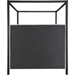 Bowery Hill Contemporary Rich Grey Boucle Durable Fabric Queen Bed