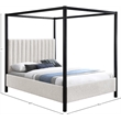 Bowery Hill Contemporary Rich Grey Boucle Durable Fabric Queen Bed