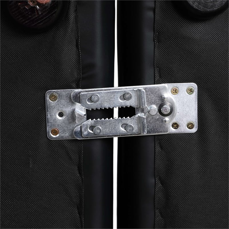 Bowery Hill Contemporary Black Vegan Leather 3-Piece Modular Sofa