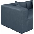Bowery Hill Contemporary Navy Blue Vegan Leather 4-Piece Modular Sofa
