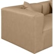 Bowery Hill Contemporary Tan Vegan Leather 3-Piece Modular Sofa