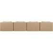 Bowery Hill Contemporary Tan Vegan Leather 4-Piece Modular Sofa