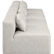 Bowery Hill Contemporary Cream Vegan Leather 4-Piece Modular Sofa