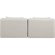 Bowery Hill Contemporary Cream Vegan Leather 2-Piece Modular Sofa