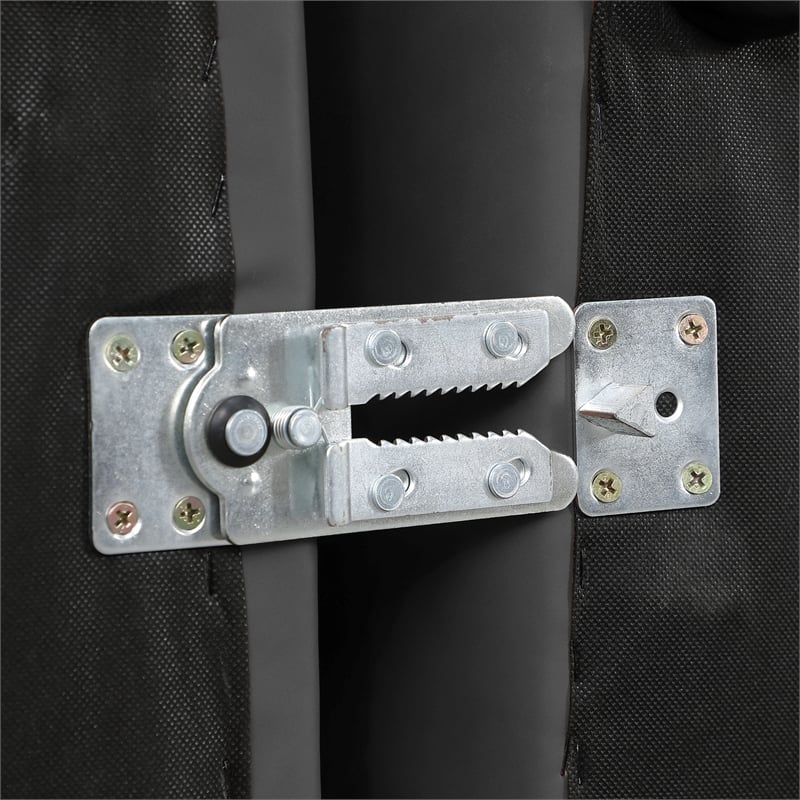 Bowery Hill Contemporary Charcoal Grey Vegan Leather 2-Piece Modular Sofa