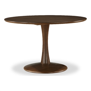 Bowery Hill Contemporary Tulip Shaped 48&quot Brown Dining Table