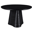 Bowery Hill Contemporary Black Wood and Oak Veneer Dining Table