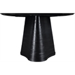 Bowery Hill Contemporary Black Wood and Oak Veneer Dining Table