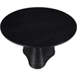 Bowery Hill Contemporary Black Wood and Oak Veneer Dining Table