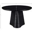 Bowery Hill Contemporary Black Wood and Oak Veneer Dining Table
