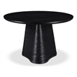 Bowery Hill Contemporary Black Wood and Oak Veneer Dining Table