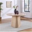 Bowery Hill Contemporary Natural Wood and Oak Veneer Dining Table