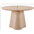 Bowery Hill Contemporary Natural Wood and Oak Veneer Dining Table