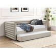 Bowery Hill Contemporary Soft Beige Vegan Leather Twin Daybed