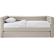 Bowery Hill Contemporary Soft Beige Vegan Leather Twin Daybed