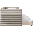 Bowery Hill Contemporary Soft Beige Vegan Leather Twin Daybed