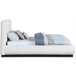 Bowery Hill Contemporary Rich Cream Boucle Durable Fabric Queen Bed