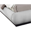Bowery Hill Contemporary Grey Linen Textured Fabric King Bed
