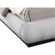 Bowery Hill Contemporary Grey Linen Textured Fabric Queen Bed