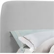 Bowery Hill Contemporary Grey Linen Textured Fabric Queen Bed