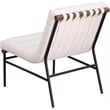 Bowery Hill Contemporary Soft Cream Vegan Leather Accent Chair